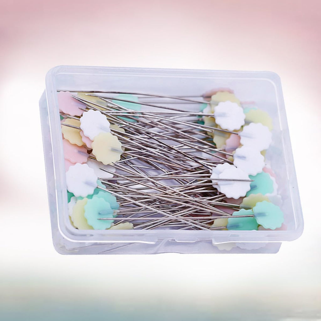 50pcs Flat Head Straight Pins for Craft Students Quilters