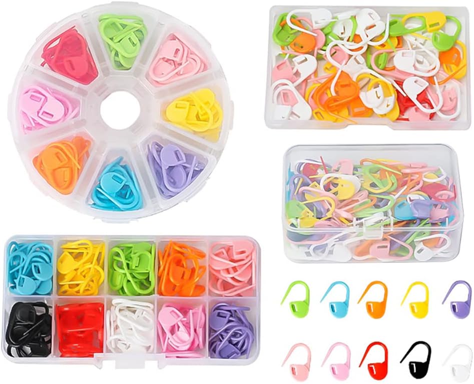 Stitch Markers Mix Colors Knitting Crochet Locking 60Pcs Stitch Needle