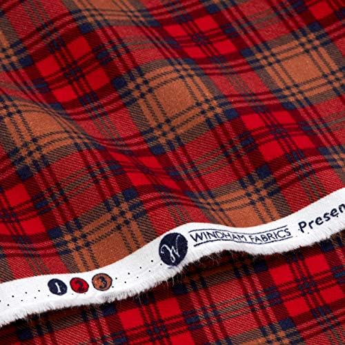 Whistler Studios Dad Plaids Flannel Emanuel Rust, Fabric by the Yard