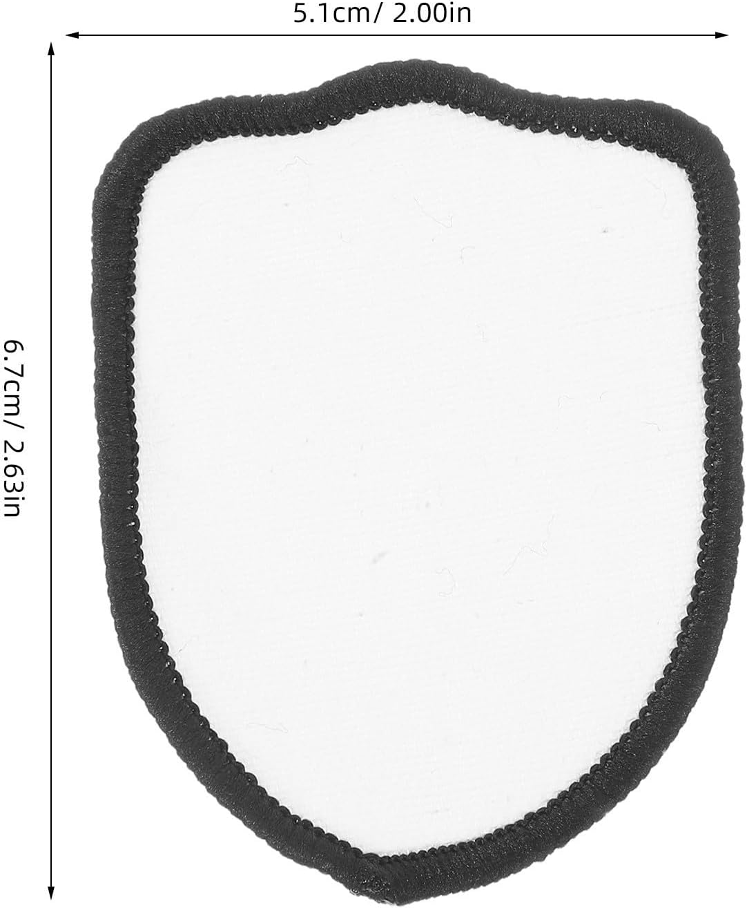 10pcs Blank White Embroidery Patch, Iron-on Adhesive DIY for Clothing
