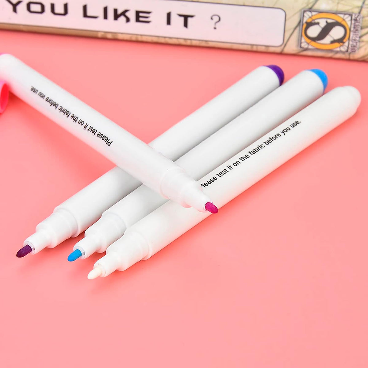 Washable Fabric Markers for Sewing, 4PCS Water Erasable Fabric Marking