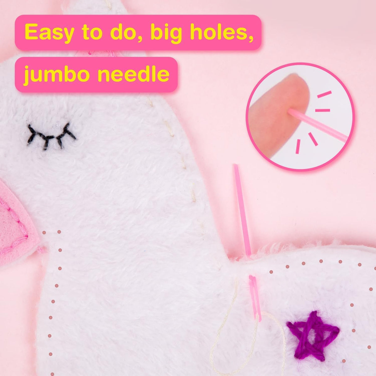 Avenir My First Sewing Kit for Kids 6-8, Unicorn Stuffed Animal Craft