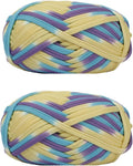 2 Pack 200g Cloth T-Shirt Yarn Fabric Crochet Yarn Knit Basket Crochet