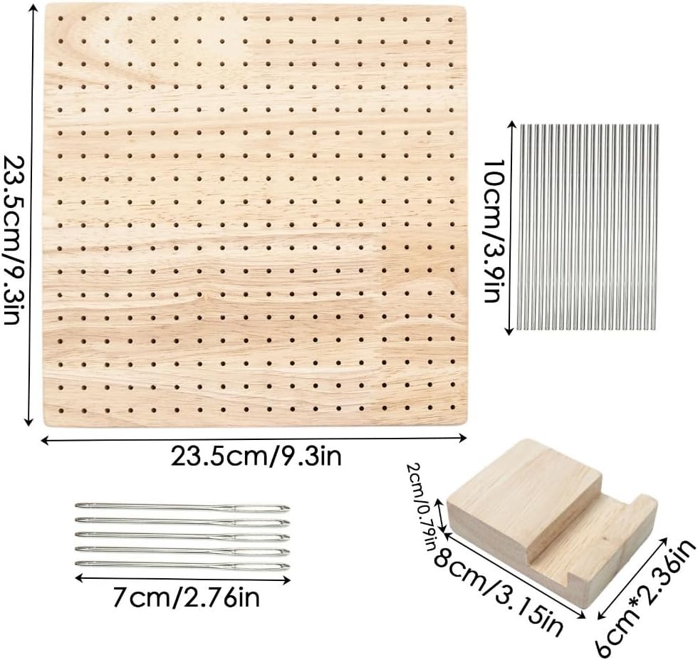 Anu Limen Blocking Board with 20 Steel Pins – DIY Knitting Blocking