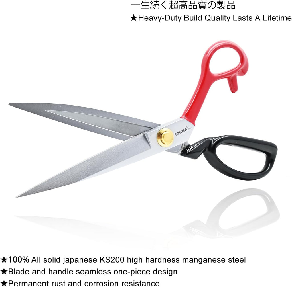 TONMA 10" Fabric Scissors, Made in Japan, Professional Tailor Shears