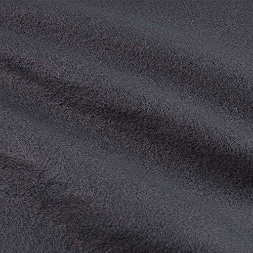 Polar Fleece Solid Dark Grey Fabric by The Yard, 100 Percent Polyester