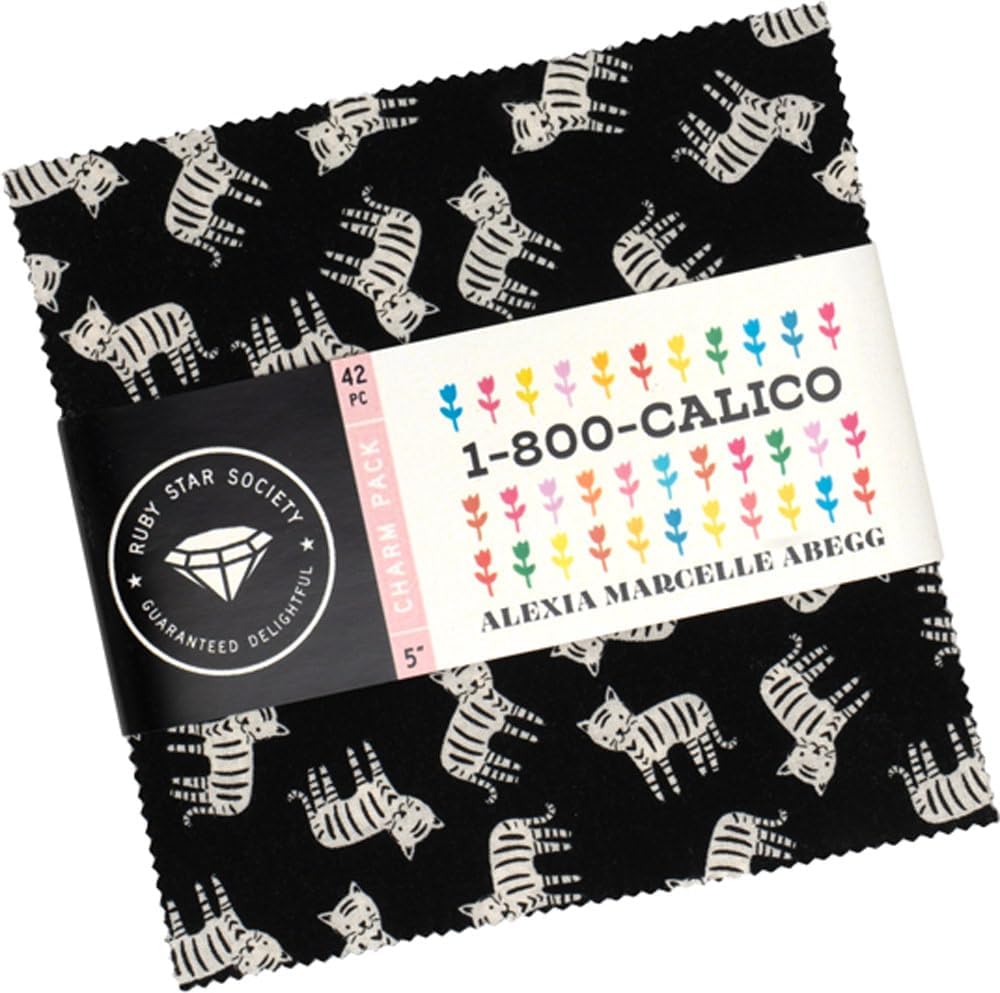 Alexia Marcelle Abegg 1-800-Calico Charm Pack 42 5-inch Squares Ruby