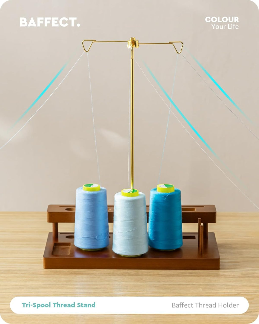 Baffect Thread Spool Holder With Sewing Organizer Ideal For Quilters