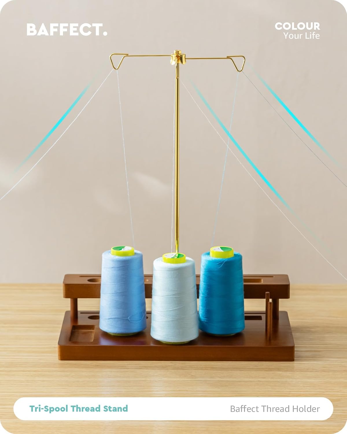 Baffect Thread Spool Holder With Sewing Organizer Ideal For Quilters
