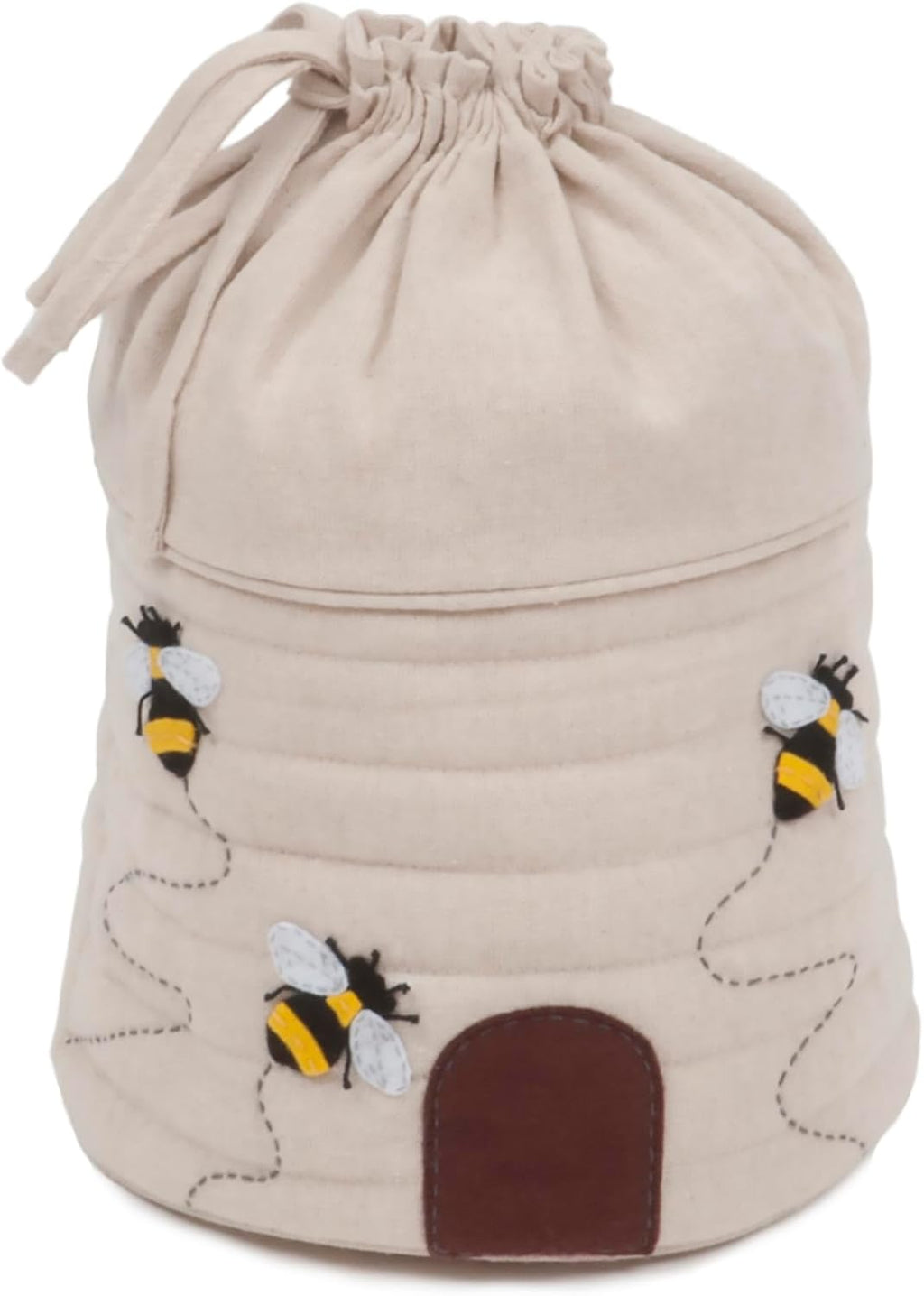 Hobby Gift Drawstring Project Bag for Knitting & Crochet, Cotton Yarn