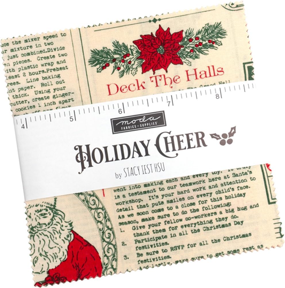 Holiday Cheer Charm Pack by Stacy Iest HSU 5-inch Precut Fabric