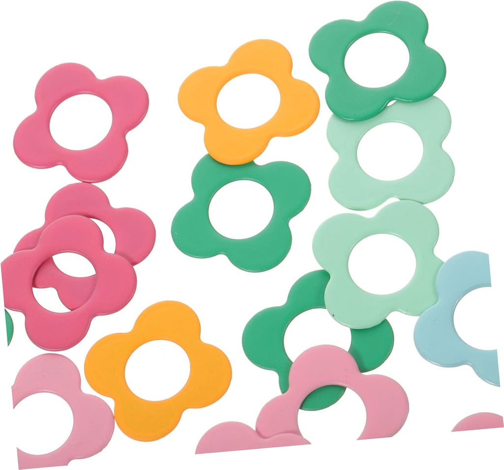 Metal Stitch Markers Flower Shape 48pcs for Knitters and Crocheters