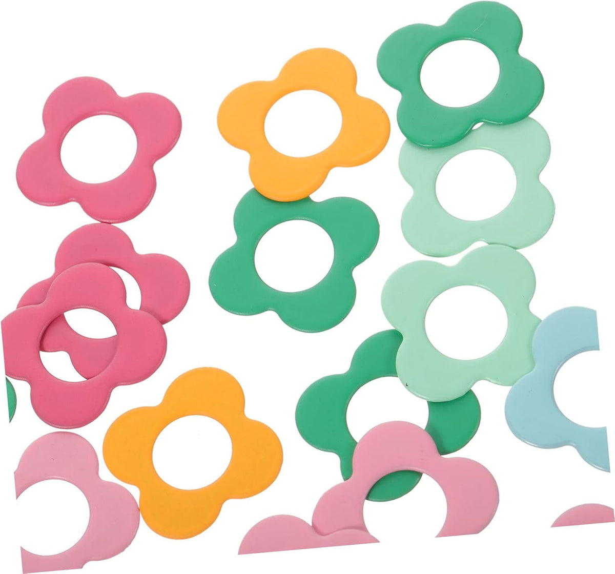 Metal Stitch Markers Flower Shape 48pcs for Knitters and Crocheters