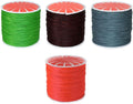 4pcs Round Wax Thread for Leather Sewing, 0.6mm Stitching Cord