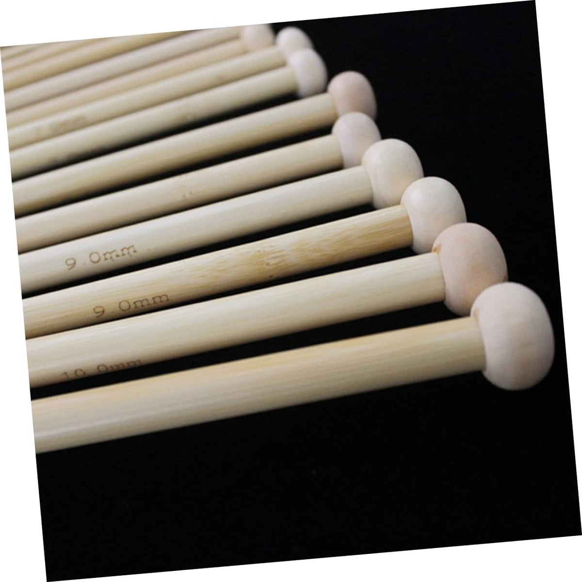 36 Piece Single Pointed Knitting Needles for Beginners, Khaki Plastic