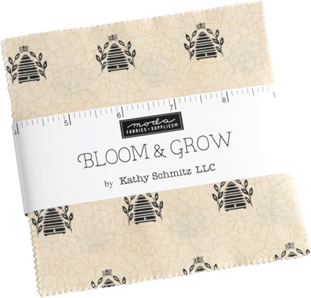 Bloom & Grow Charm Pack by Kathy Schmitz 5-inch Precut Fabric Squares