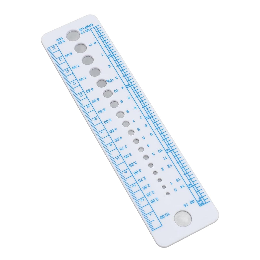 Knitting Needle Gauge Ruler Soft Plastic Durable Knit Measure Size