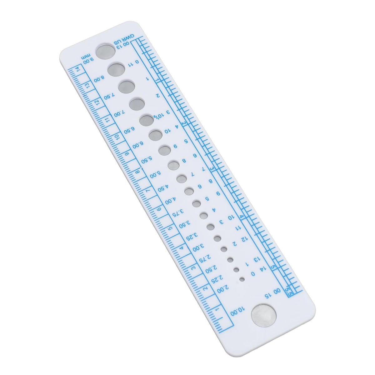 Knitting Needle Gauge Ruler Soft Plastic Durable Knit Measure Size
