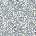 Blue and Beige Floral Matelasse Reversible Contemporary Upholstery