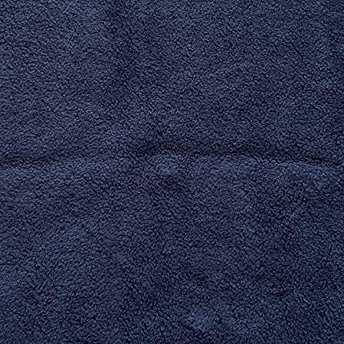 Solid Navy (Heavy Weight, Spun) Anti-Pill Fleece Fabric By The Yard