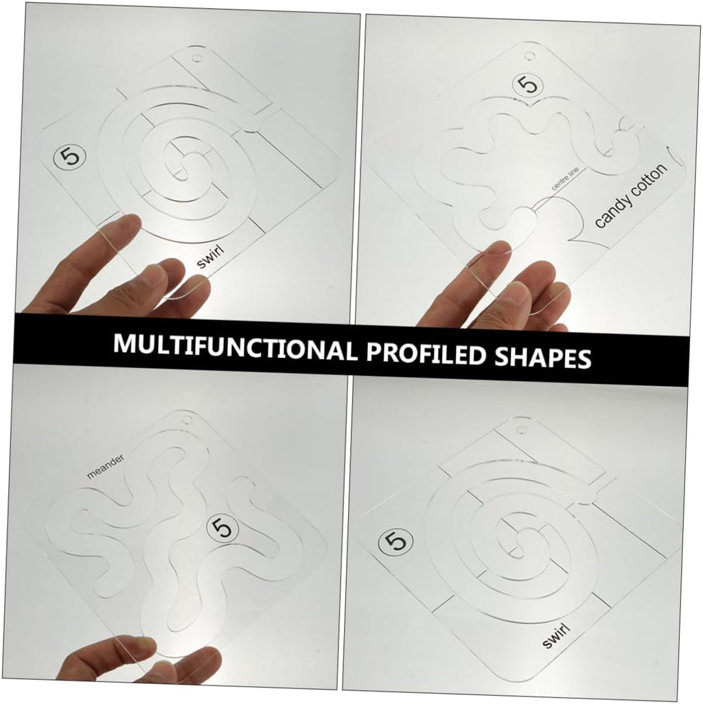 Acrylic Quilting Template 4 Piece Set for Pattern Guidance