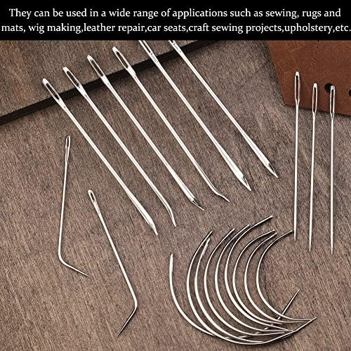 Veroave Sewing Needles, Curved Needle, 20 PCS Upholstery Needle