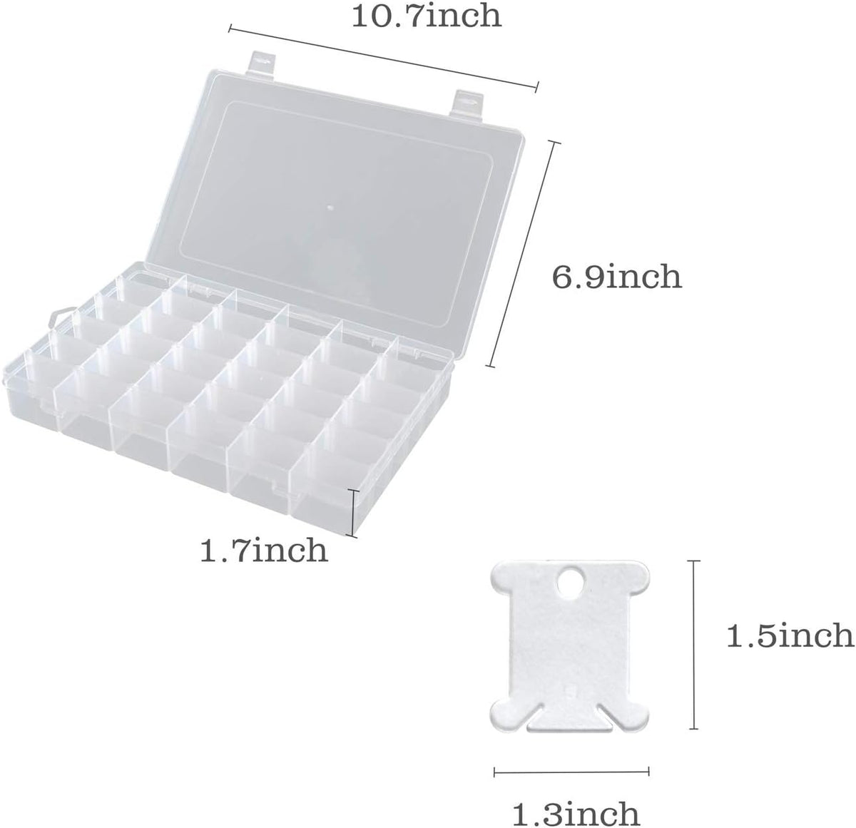 120 Pieces Plastic Floss Bobbins with 36 Grids Embroidery Floss Cross
