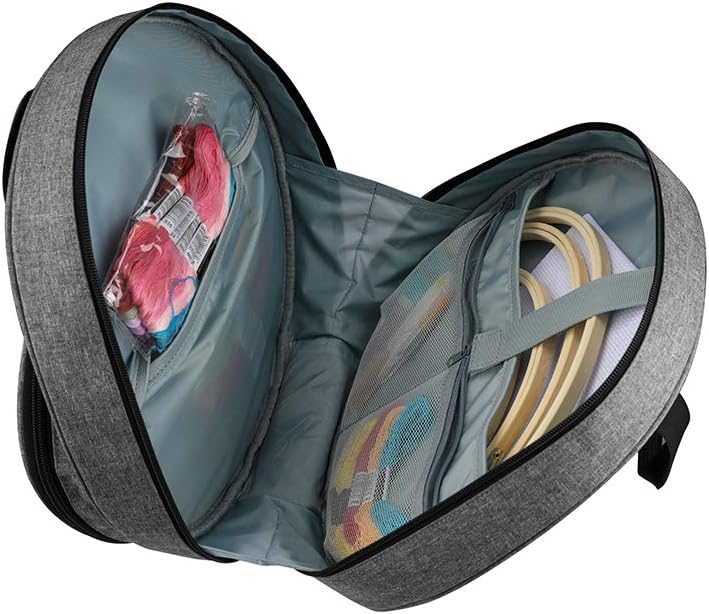Embroidery Bag for Cross Stitch Project, Portable Carrying Case Travel