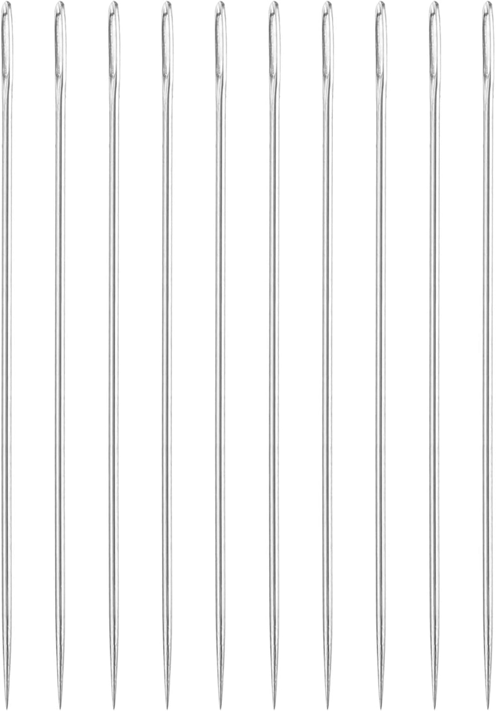 uxcell 20Pcs Large Eye Needle, 2.28" 0.9mm High Carbon Iron Embroidery