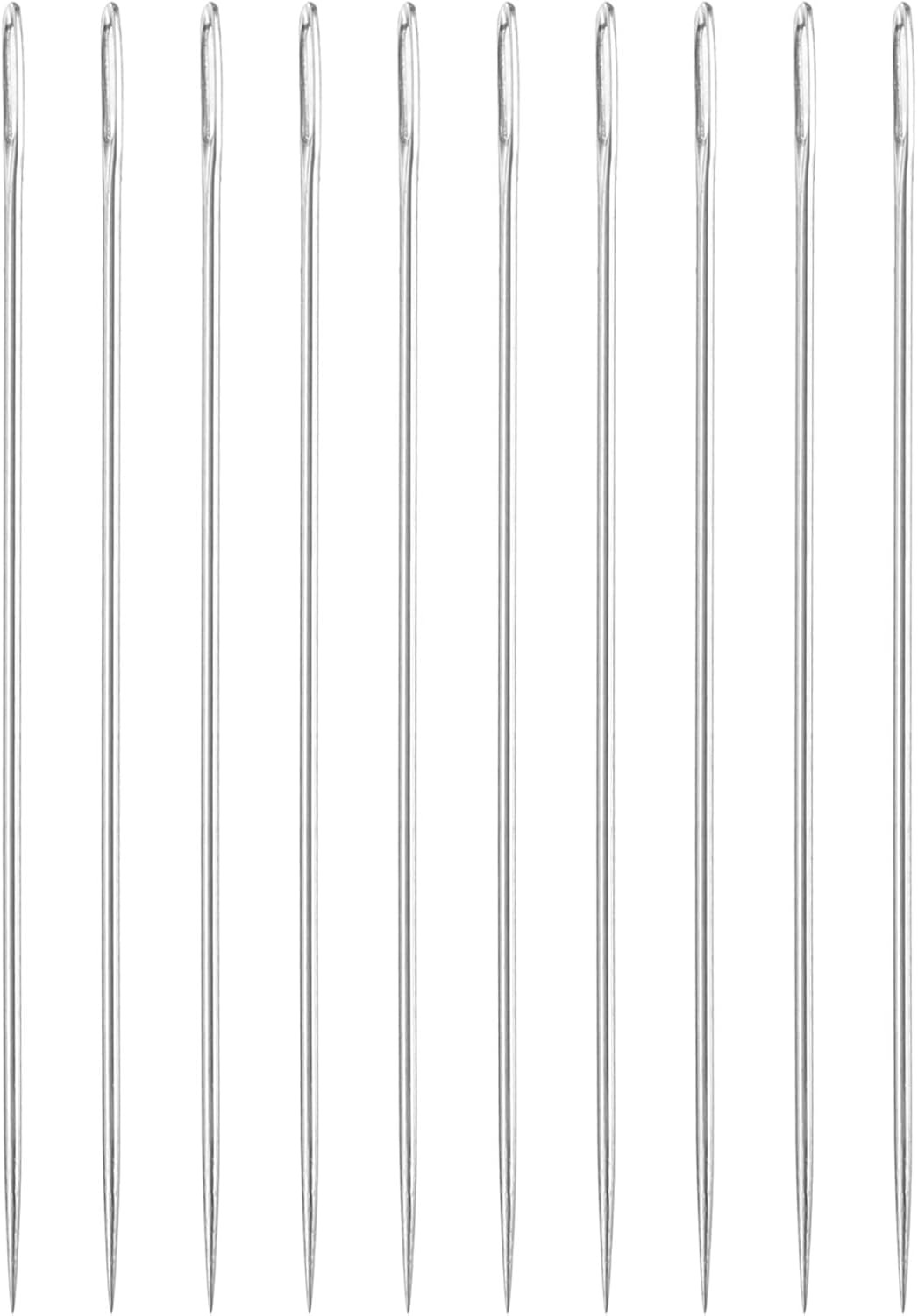 uxcell 20Pcs Large Eye Needle, 2.28" 0.9mm High Carbon Iron Embroidery
