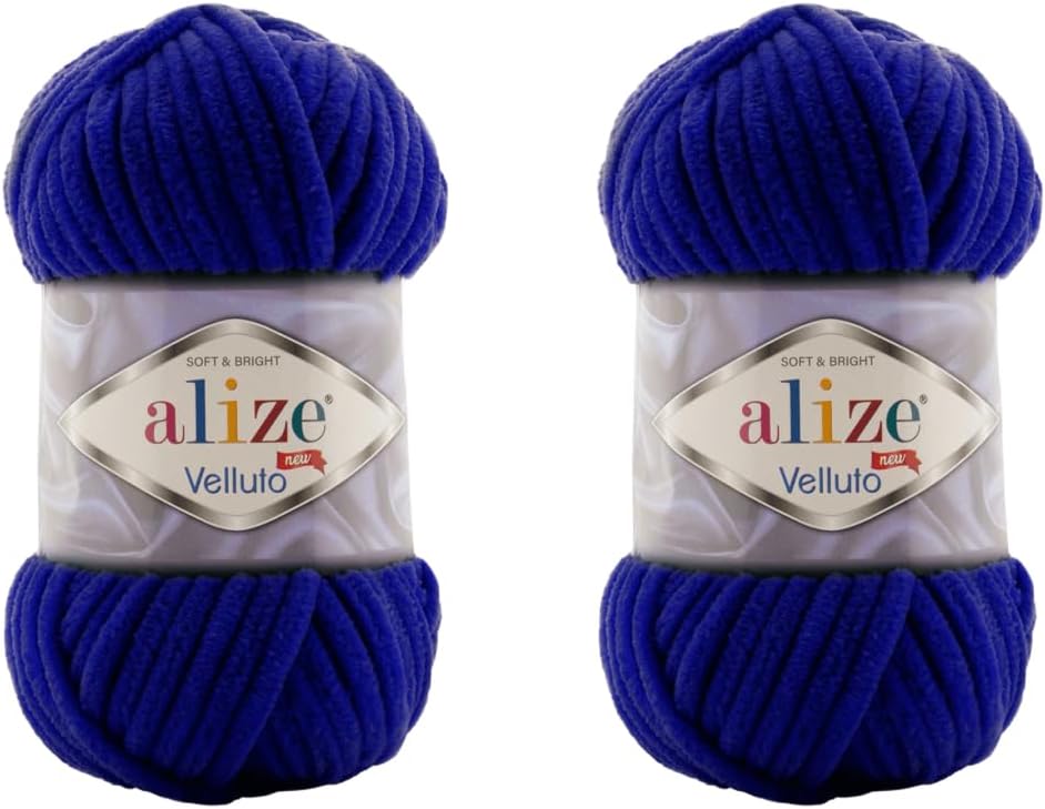 Alize Velluto 100% MicroPolyester Baby Blanket Velvet Yarn Lot of 2