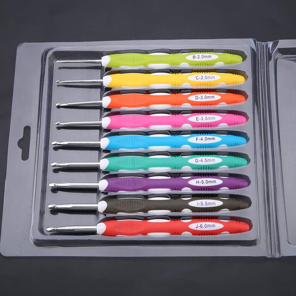 Crochet Hook Set,Ergonomic Crochet Hooks with Soft TPR Silicone
