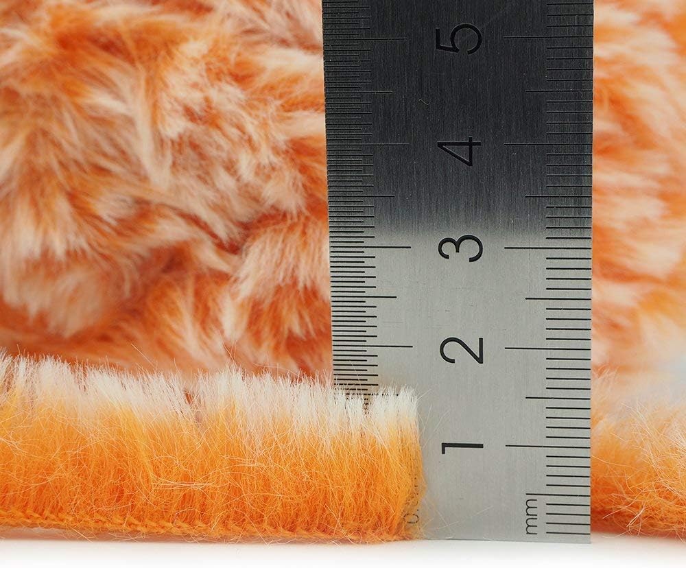 NICEEC 2 Skeins Soft Faux Fur Yarn 70yds,3.53oz- Orange