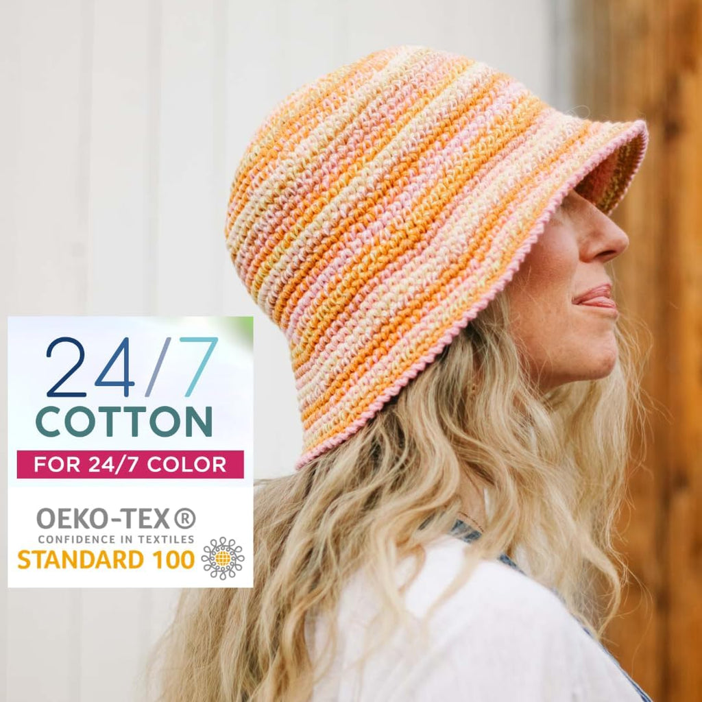 Lion Brand Yarn, 24/7 Cotton Mercerized Lightweight Yarn for Knitting