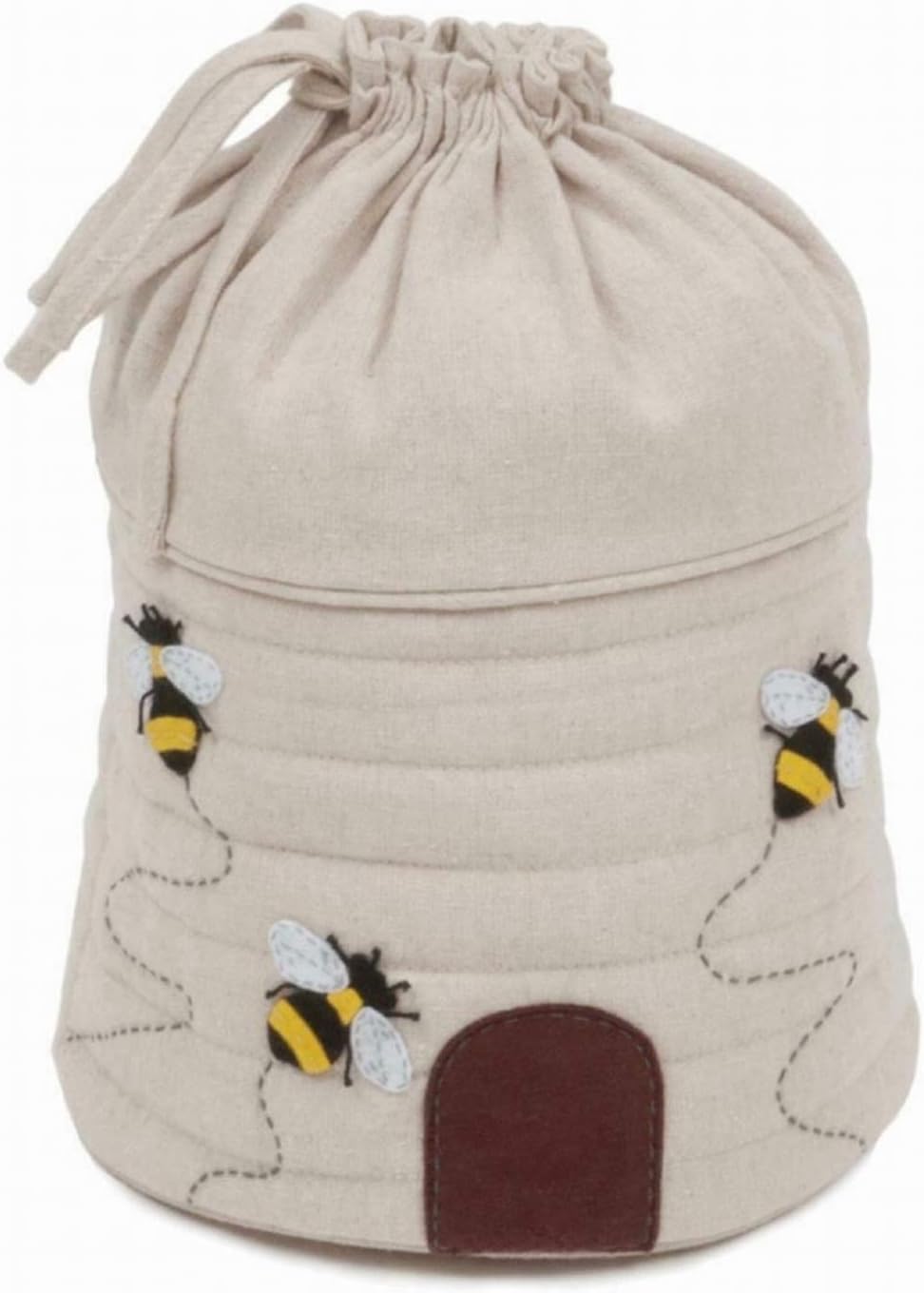 Hobby Gift Drawstring Project Bag for Knitting & Crochet, Cotton Yarn