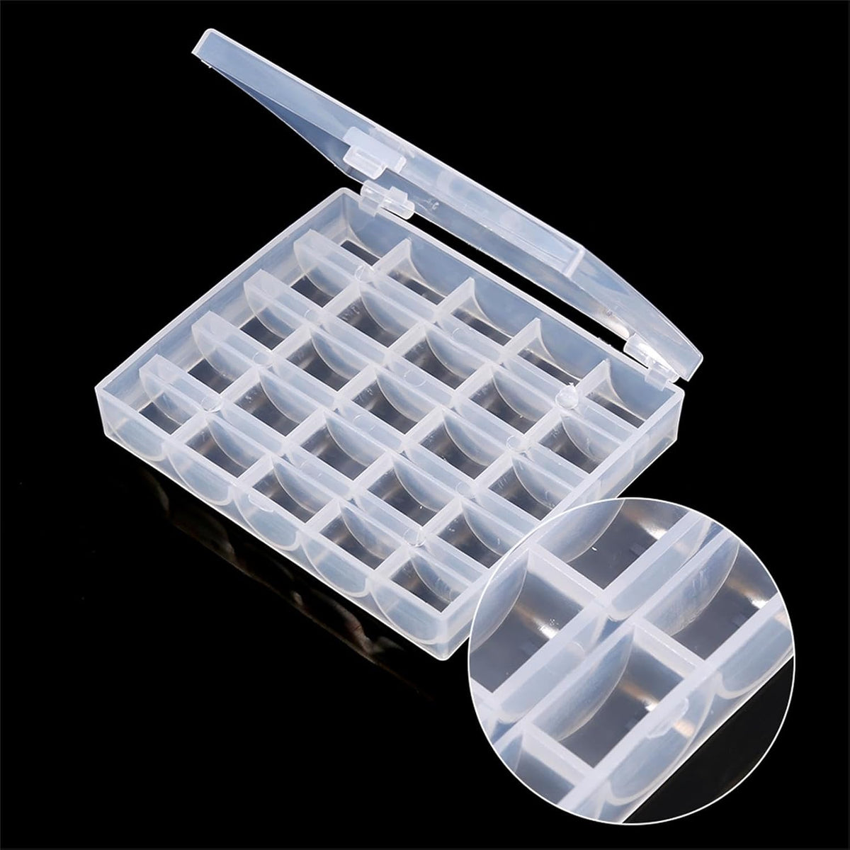 Empty Bobbins Case, Plastic Sewing Machine Bobbin Thread Organizer