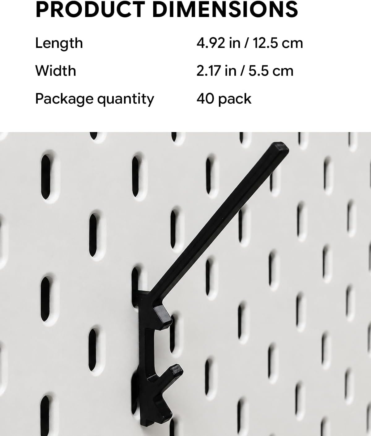 40 Pcs Black Thread Spool & Bobbin Holders for IKEA SKADIS Pegboard