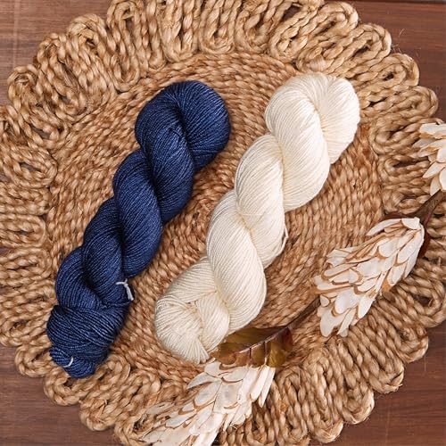 Woolweave Merino Silk Yarn – Hand Dyed Luxury Blend of 75% Merino Wool