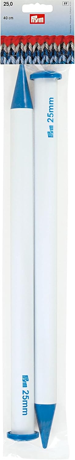 Prym 16" Single Point Plastic Knitting Needles, 25mm