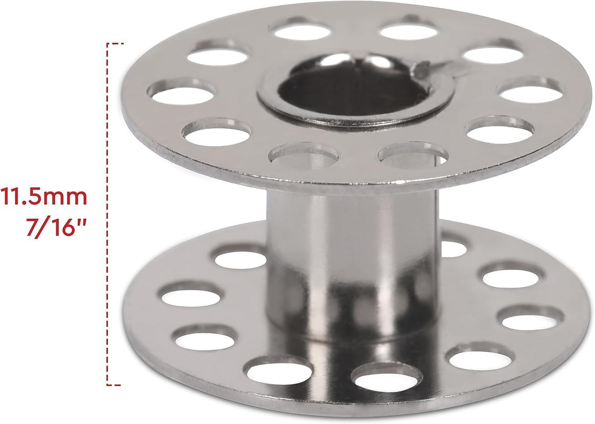 AMORNPHAN- 2 PCS Bobbin Case with 15 PCS Sewing Machine Metal Bobbins