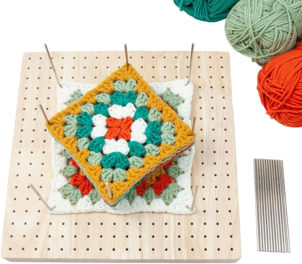 Anu Limen Blocking Board with 20 Steel Pins – DIY Knitting Blocking