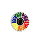 Rainbow Daisy with Black Center Magnetic Enamel Needle Minder