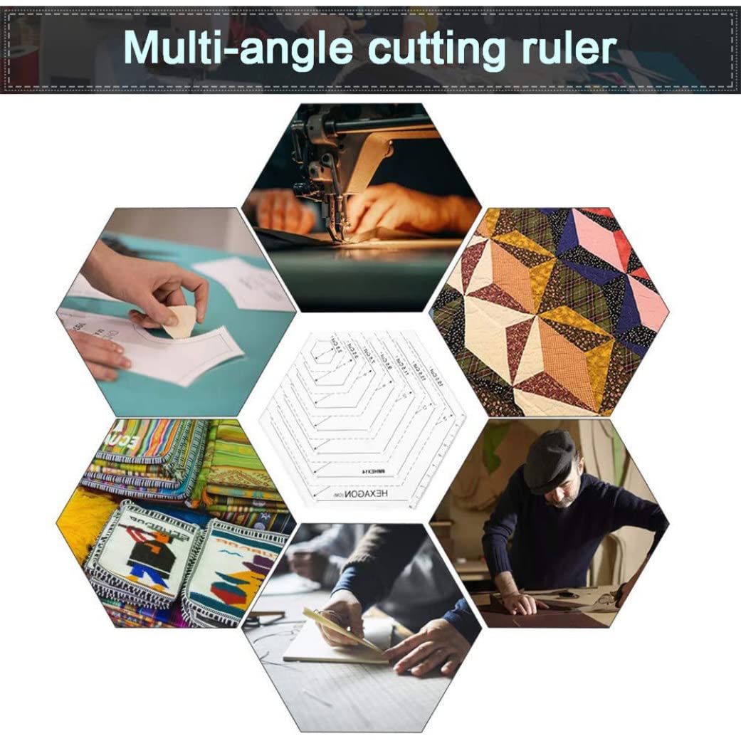 Quilting Rulers Patchwork Templates Transparent Triangle Hexagon
