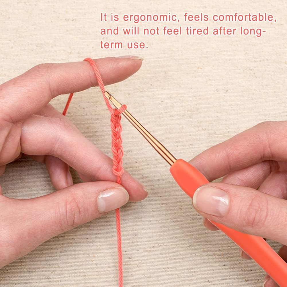 kgxulr Crochet Hook, 2.5 mm Crochet Needles, Ergonomic Crochet Hooks