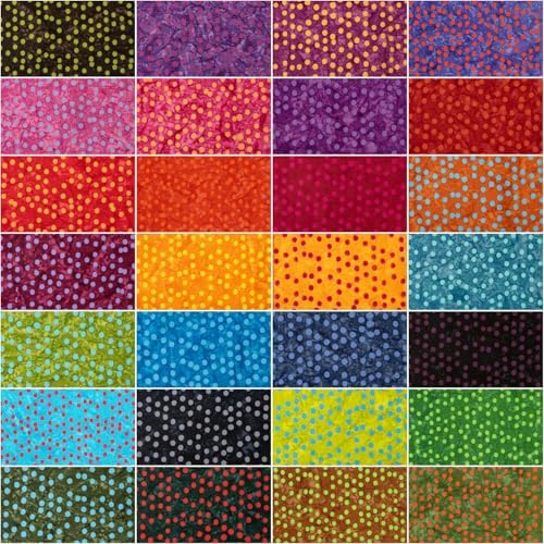 Expressions Batiks Polka Pop Elementals 5-inch Squares Charm Pack