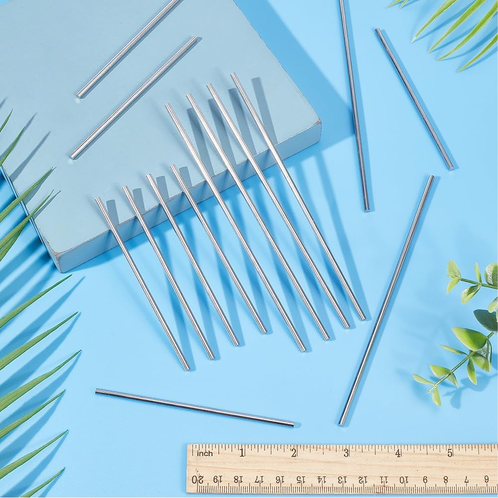 BENECREAT 60Pcs 2 Sizes 304 Stainless Steel Rods, 4inch/6inch Solid