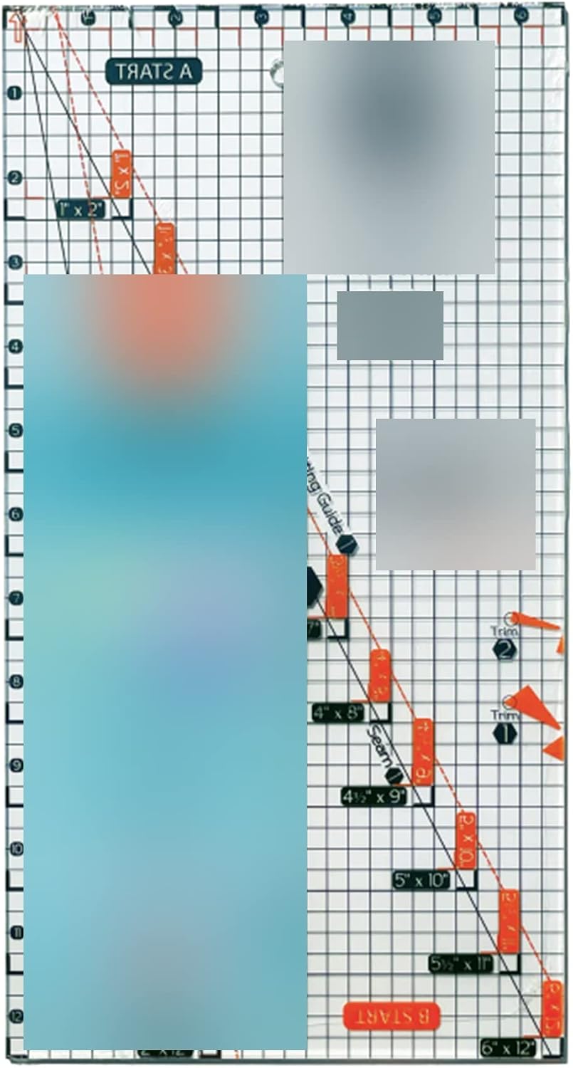 Latifah Saafir HuRTy 1 Quilting Ruler for Half Rectangle Triangles