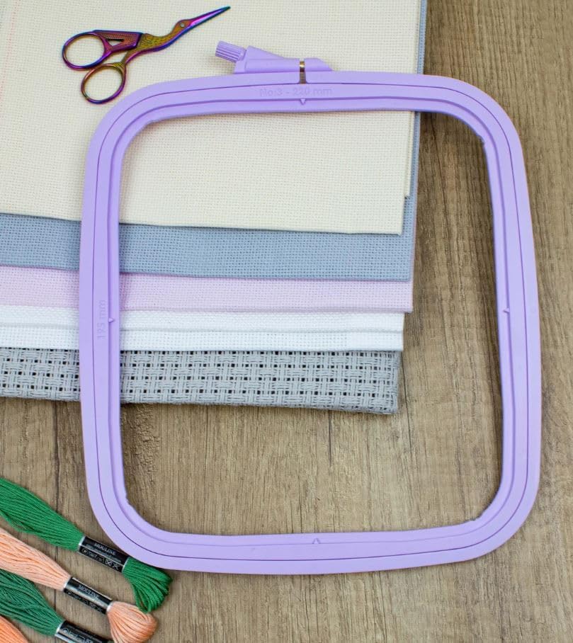 Nurge Square Embroidery Hoop - Plastic Cross Stitch Frame for