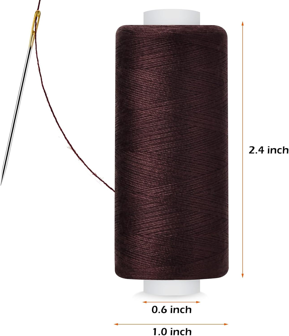 6 Pcs Polyester Thread Kit - 400 Yards Each Spool, Sewing Threads for