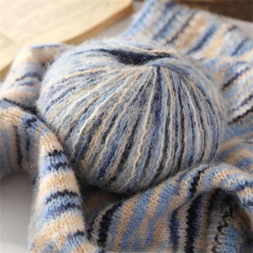 300G 6-Piece Gradient Wool Acrylic Blend Yarn For Knitting And Crochet